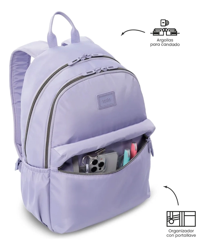 MOCHILA PARA OFICINA PC 13  AYNATTO 2.0 MEDIANO MORADO - 6