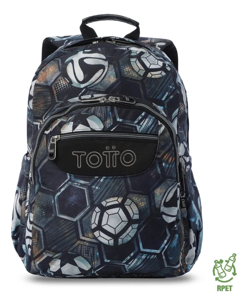 MOCHILA ESCOLAR JUVENIL PORTA PC 14  ACUARELA NEGRA - 1