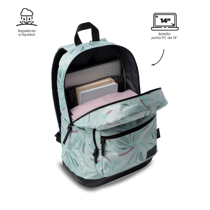 MOCHILA UNIVERSITARIO TOCAX PORTA PC 14' BLANCO MUJER - 4