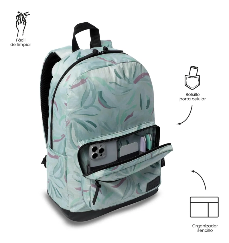 MOCHILA UNIVERSITARIO TOCAX PORTA PC 14  BLANCO MUJER - 6