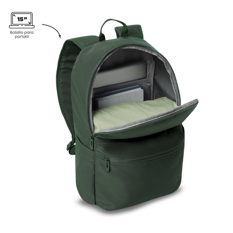 MOCHILA UNIVERSITARIO DRAGONAR PORTA PC 15' VERDE HOMBRE - 4