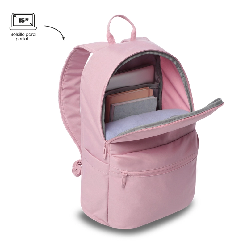 MOCHILA UNIVERSITARIO DRAGONAR PORTA PC 15' ROSADO MUJER - 4