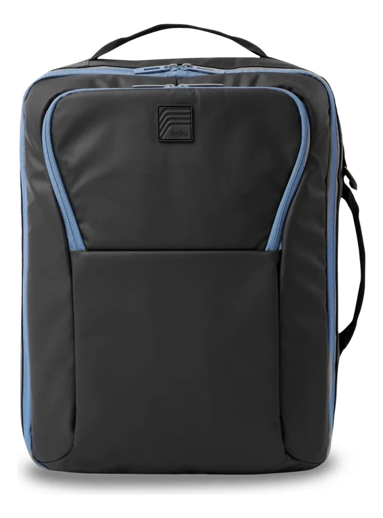 MOCHILA DE VIAJE PEQUEÑO TRAMA NEGRO - 1