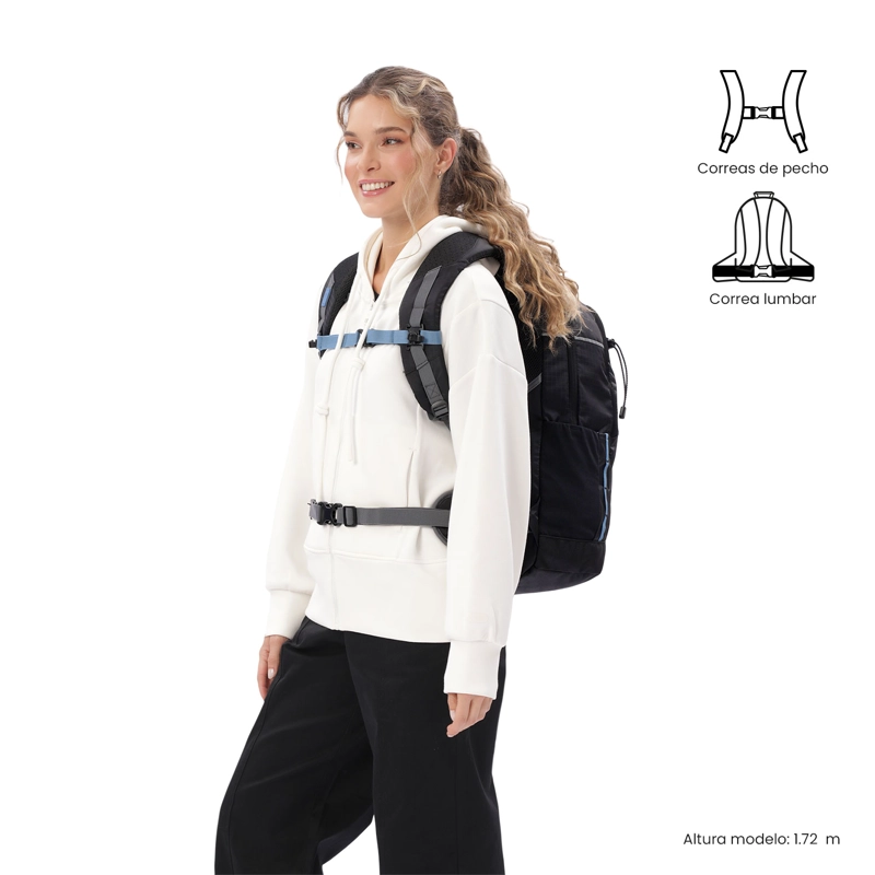 MOCHILA OUTDOOR SUMMIT 32 PEQUEÑO NEGRO - 2