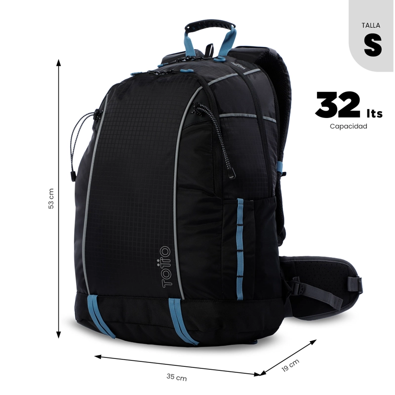 MOCHILA OUTDOOR SUMMIT 32 PEQUEÑO NEGRO - 3