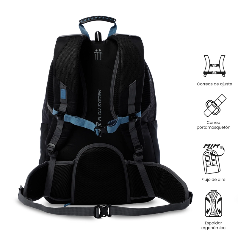 MOCHILA OUTDOOR SUMMIT 32 PEQUEÑO NEGRO - 4