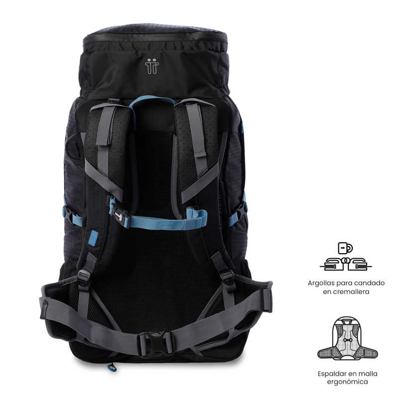 MOCHILA OUTDOOR SUMMIT 50 MEDIANO NEGRO - 4