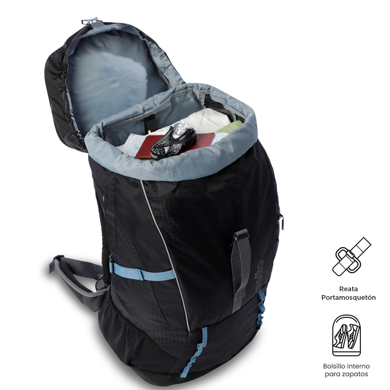 MOCHILA OUTDOOR SUMMIT 50 MEDIANO NEGRO - 6