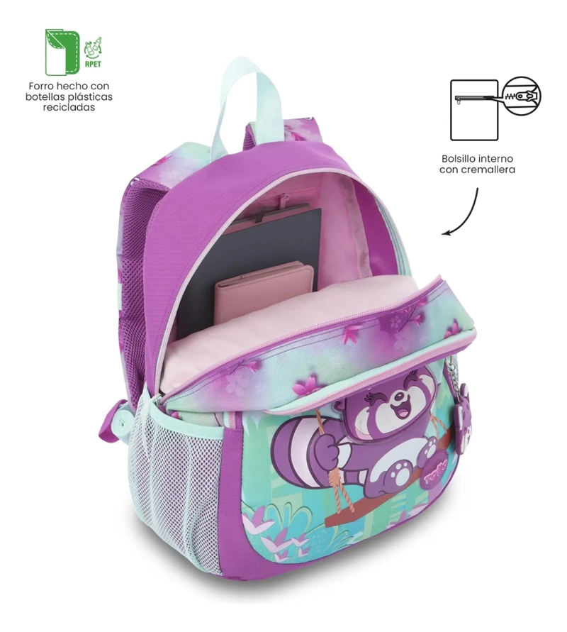 COMBO ESCOLAR MOCHILA BAMBU + LIBRO PARAR COLOREAR PEQUEÑO - 6