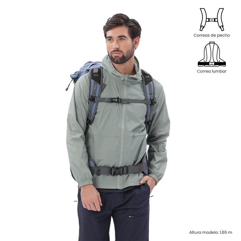 MOCHILA OUTDOOR SUMMIT 65 GRANDE AZUL - 2