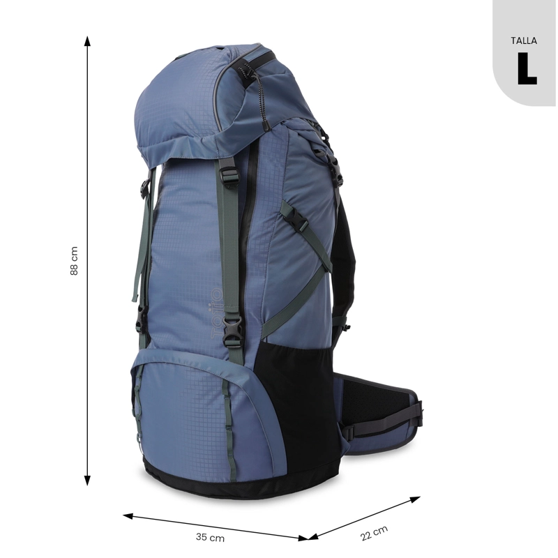MOCHILA OUTDOOR SUMMIT 65 GRANDE AZUL - 3