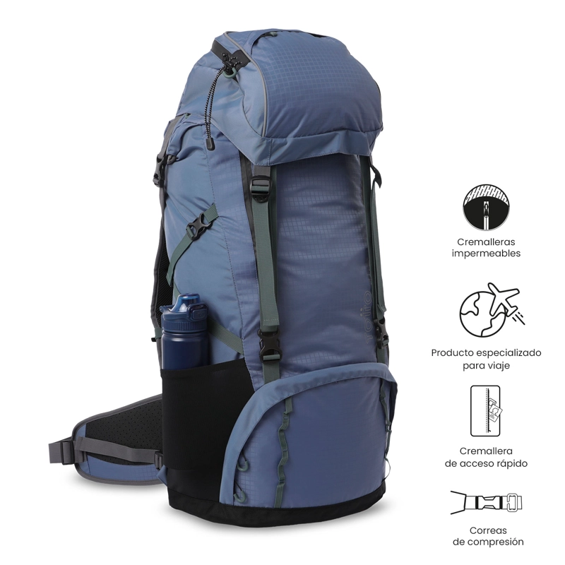 MOCHILA OUTDOOR SUMMIT 65 GRANDE AZUL - 6