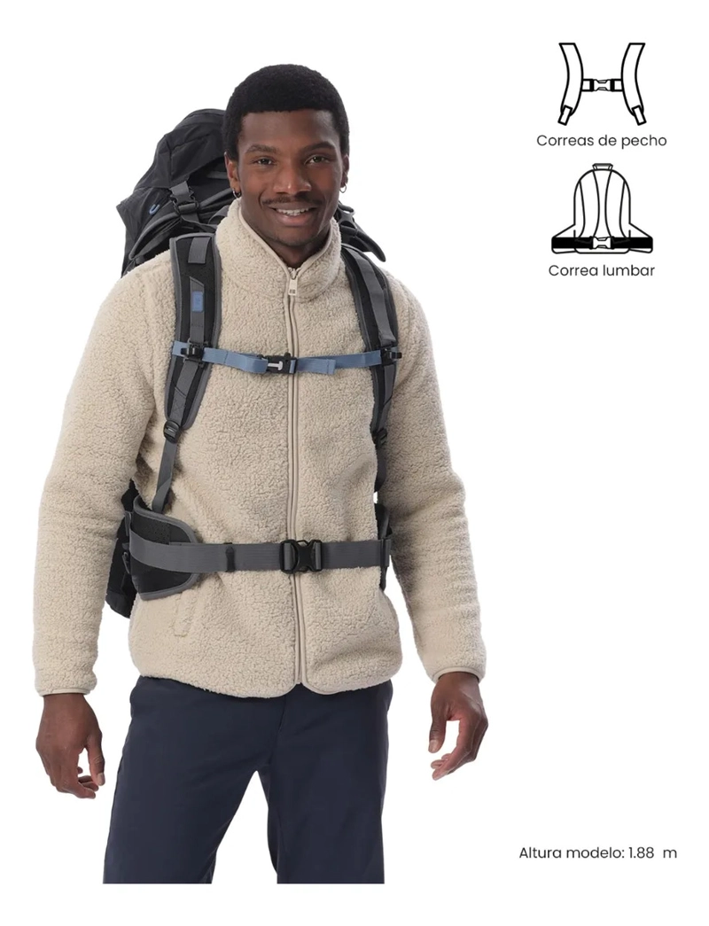 MOCHILA OUTDOOR SUMMIT 65 GRANDE NEGRO - 3
