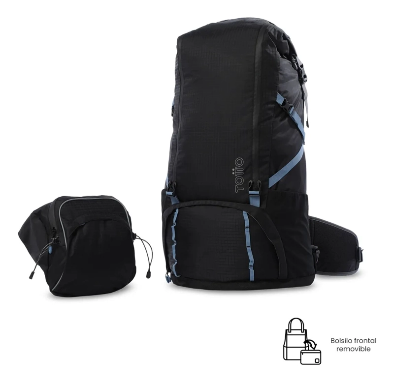 MOCHILA OUTDOOR SUMMIT 65 GRANDE NEGRO - 5