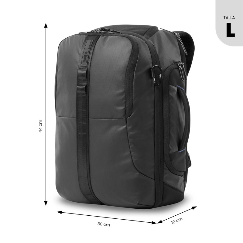 MOCHILA DE VIAJE GRANDE DEPLOY TRAVEL NEGRO - 2