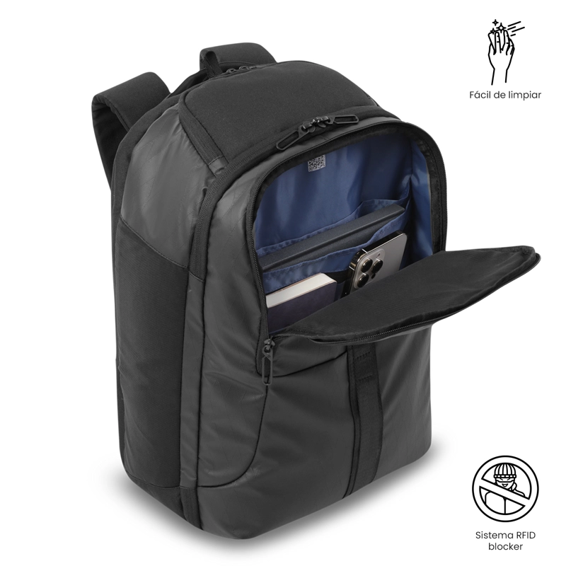 MOCHILA DE VIAJE GRANDE DEPLOY TRAVEL NEGRO - 6