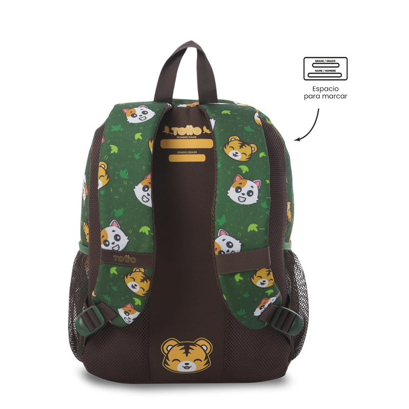 COMBO ESCOLAR X2 MOCHILA + LIBRO PARA COLOREAR SAFARI VERDE - 3