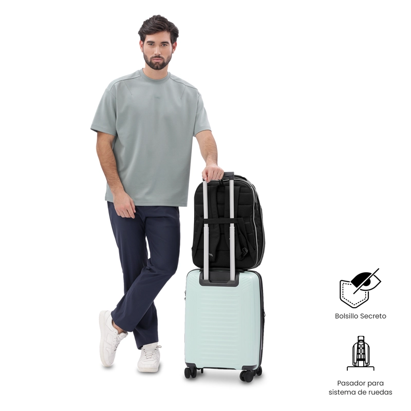 MOCHILA DE VIAJE PEQUEÑO ACCESS TRAVEL NEGRO - 5