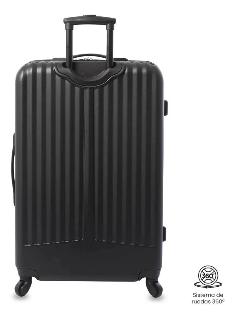 MALETA DE VIAJE GRANDE 23 KILOS 360 ROCKA NEGRA - 6