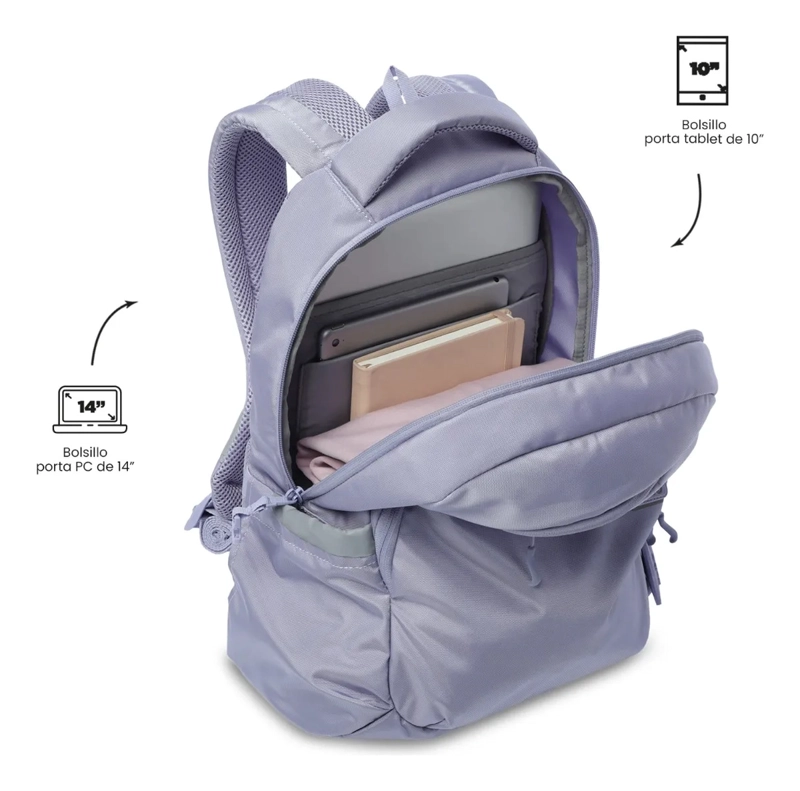 MOCHILA UNIVERSITARIO MISISIPI 2.0 PORTA PC 14  MORADO - 5