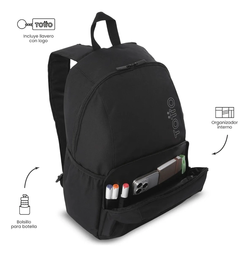 MOCHILA UNIVERSITARIO  OMETTO 2.0 PORTA PC 14  NEGRO - 6