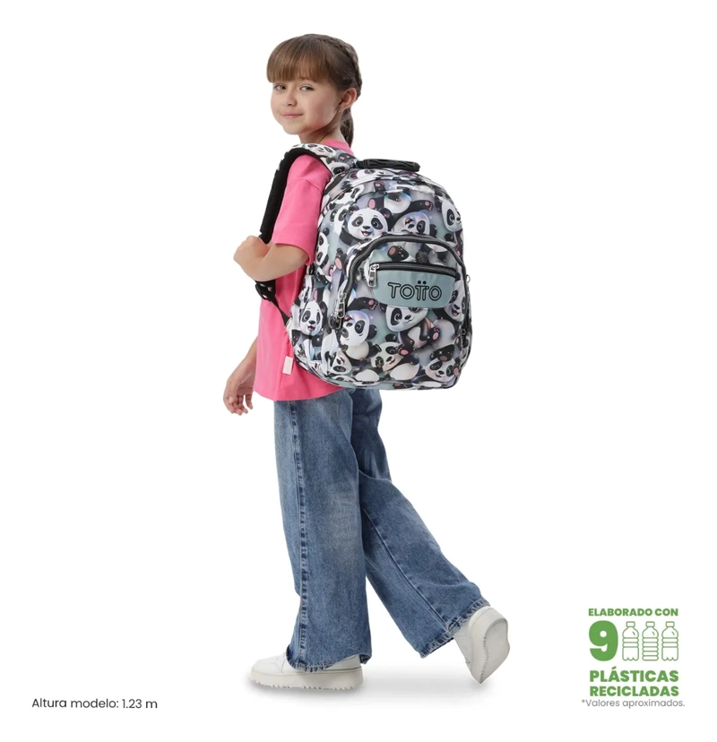 MOCHILA ESCOLAR JUVENIL PORTA PC 13  GOMMAS GRIS - 2