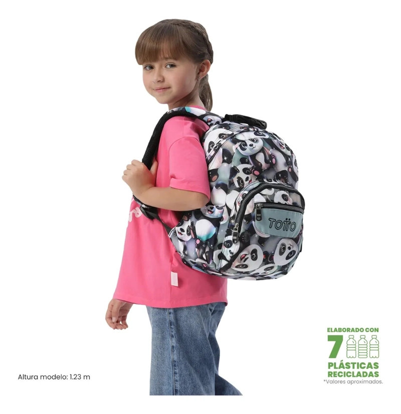 MOCHILA ESCOLAR JUVENIL PORTA TABLET 10  TEMPERA GRIS - 1
