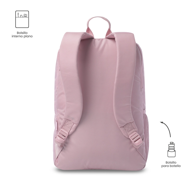 MOCHILA UNIVERSITARIO  CLOUD PORTA PC 14' ROSADO - 3