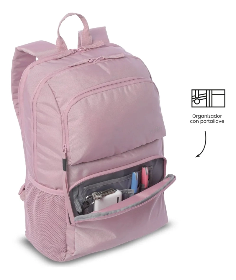 MOCHILA UNIVERSITARIO  CLOUD PORTA PC 14  ROSADO - 6