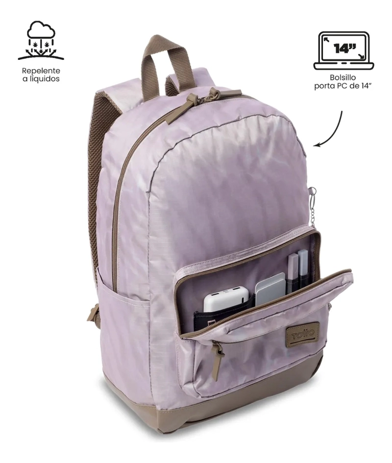 MOCHILA UNIVERSITARIO  TOCAX PORTA PC 14  ROSADO - 5