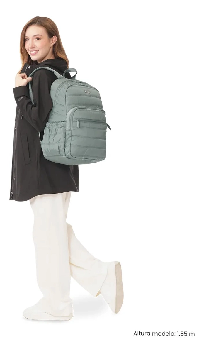 MOCHILA UNIVERSITARIO  MOXI PORTA PC 15  VERDE - 2
