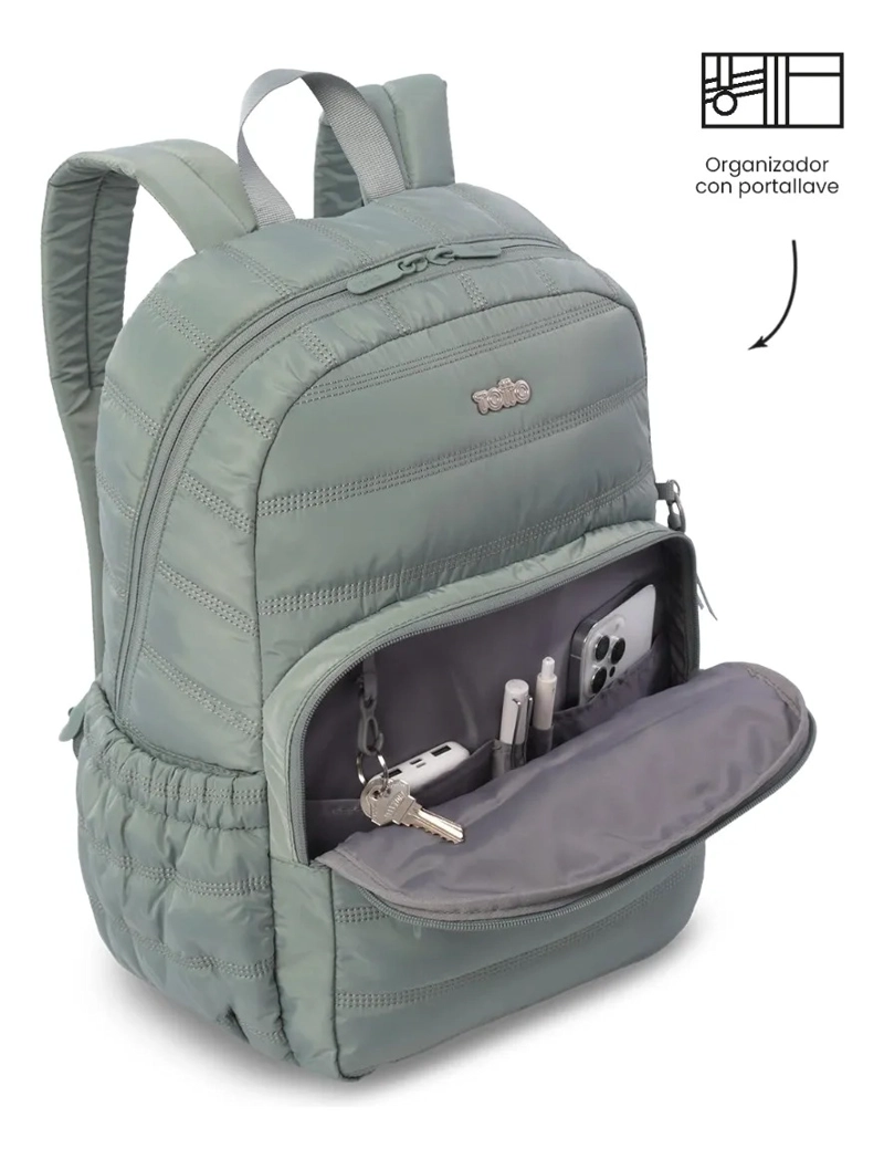 MOCHILA UNIVERSITARIO  MOXI PORTA PC 15  VERDE - 6