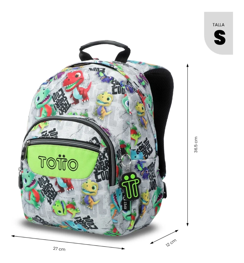 MOCHILA ESCOLAR JUVENIL PORTA TABLET 10  TEMPERA GRIS - 3