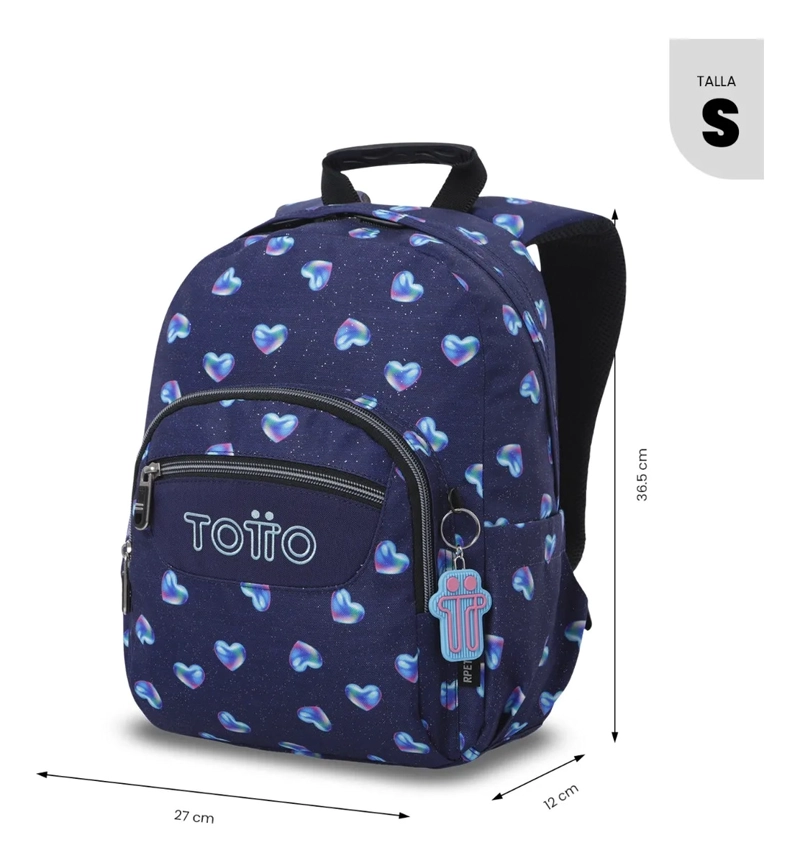 MOCHILA ESCOLAR JUVENIL PORTA TABLET 10  TEMPERA GLITTER - 3