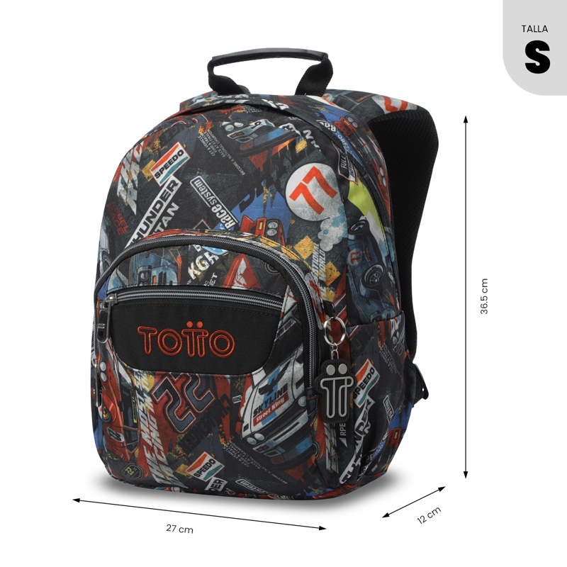 MOCHILA ESCOLAR JUVENIL PORTA TABLET 10' TEMPERA ROJO - 2