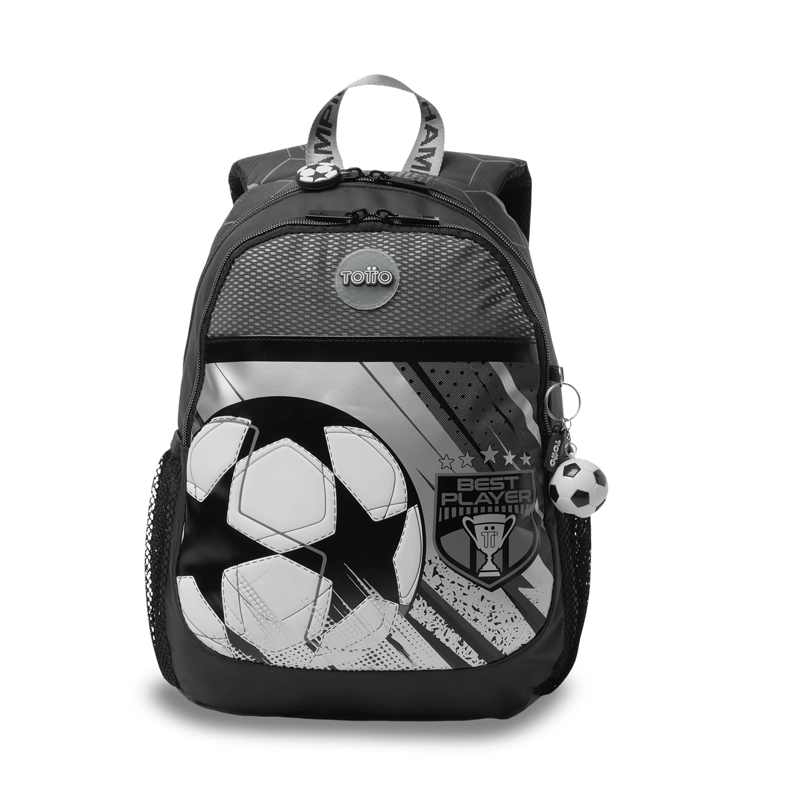 MOCHILA ESCOLAR TOTTO PARA NIÑO CHAMPION PEQUEÑO  GRIS - 1