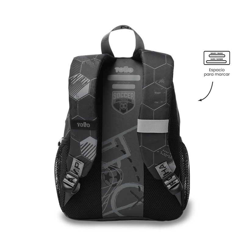MOCHILA ESCOLAR TOTTO PARA NIÑO CHAMPION PEQUEÑO  GRIS - 3