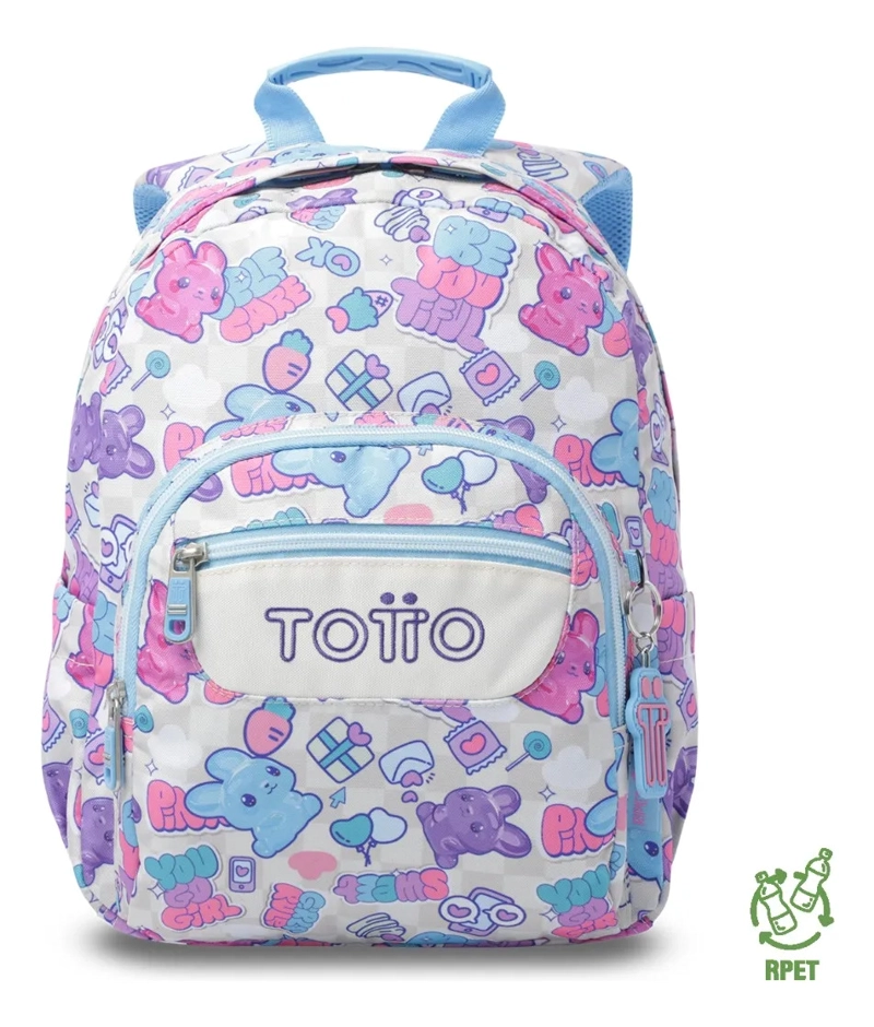 MOCHILA ESCOLAR JUVENIL PORTA TABLET 10  TEMPERA BLANCO - 1