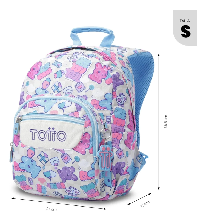 MOCHILA ESCOLAR JUVENIL PORTA TABLET 10  TEMPERA BLANCO - 3