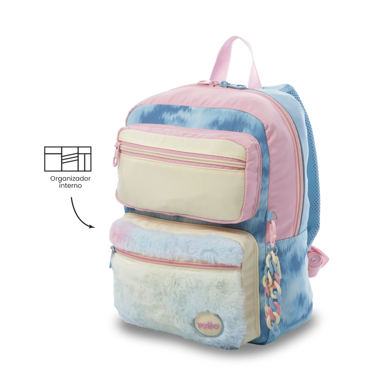 MOCHILA ESCOLAR TOTTO PARA NIÑA BLOUM PEQUEÑO  AZUL - 5