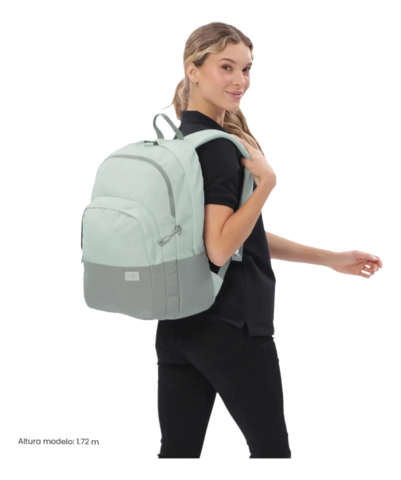 MOCHILA UNIVERSITARIO  TOLUCA 2.0 PORTA PC 16  VERDE - 2