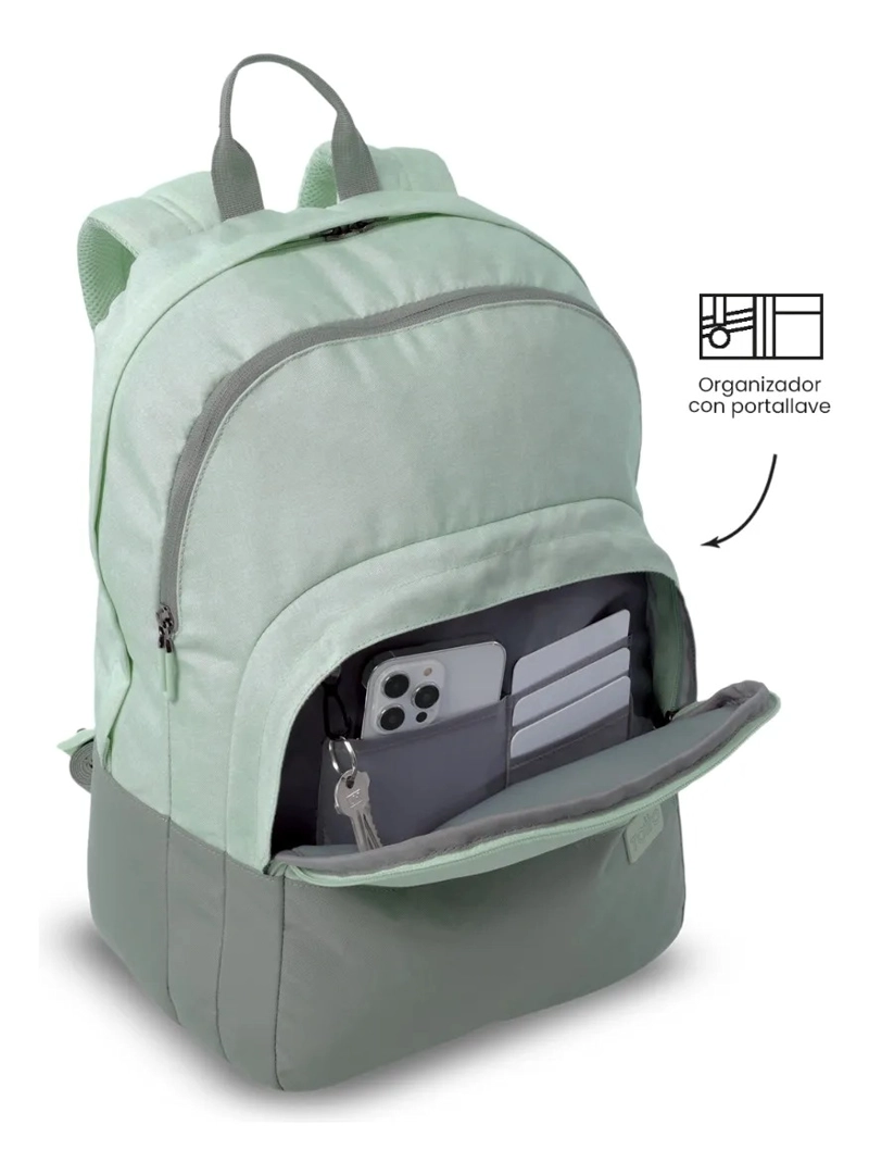 MOCHILA UNIVERSITARIO  TOLUCA 2.0 PORTA PC 16  VERDE - 6