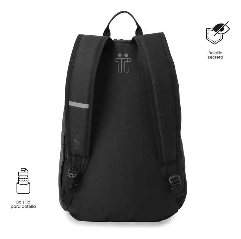 MOCHILA UNIVERSITARIO  FLINT NEGRO - 4
