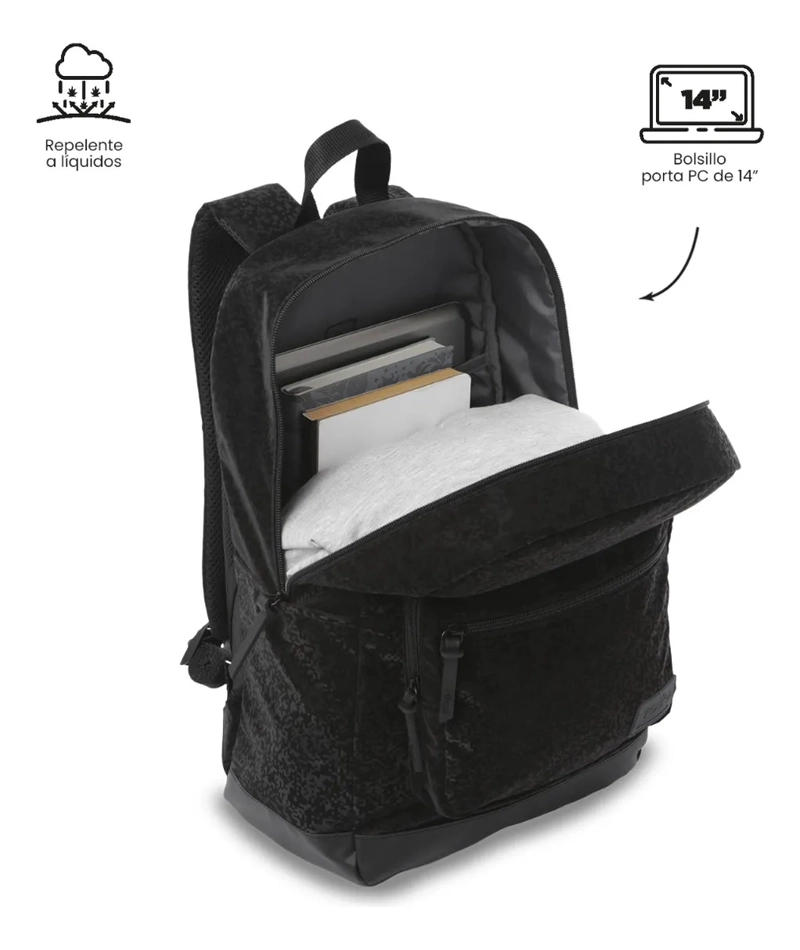 MOCHILA UNIVERSITARIO  TOCAX PORTA PC 14  NEGRO - 5