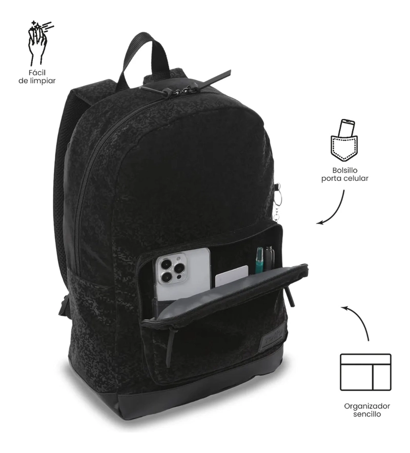 MOCHILA UNIVERSITARIO  TOCAX PORTA PC 14  NEGRO - 6