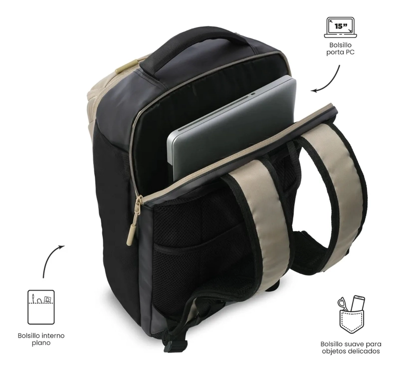 MOCHILA EJECUTIVO PORTA PC 15  TORK TERREO HOMBRE - 5