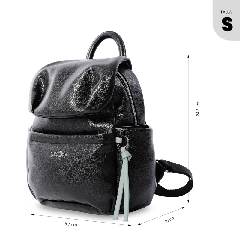 MOCHILA PARA MUJER SOUL  NEGRO/VERDE - 2