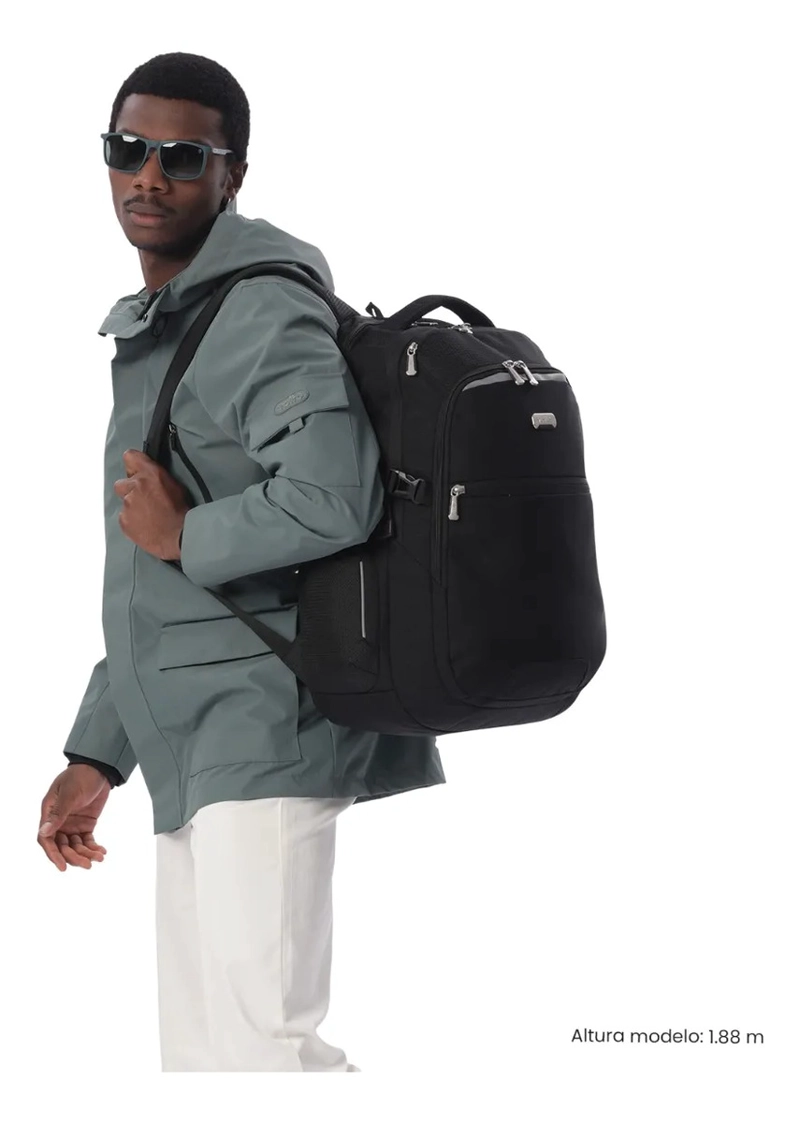 MOCHILA EJECUTIVO PORTA PC 17  NOVIXAN NEGRO HOMBRE - 2