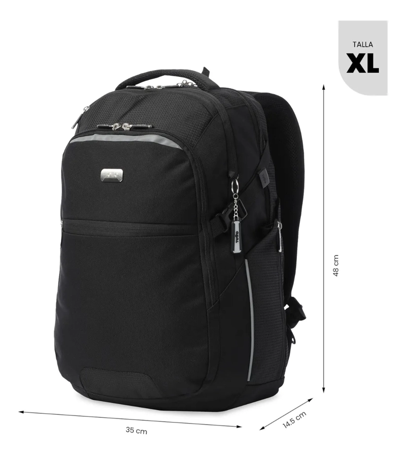 MOCHILA EJECUTIVO PORTA PC 17  NOVIXAN NEGRO HOMBRE - 3