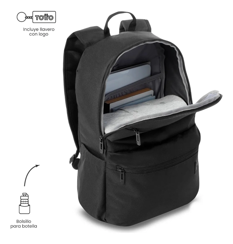 MOCHILA UNIVERSITARIO DRAGO PORTA PC 15  NEGRO - 6